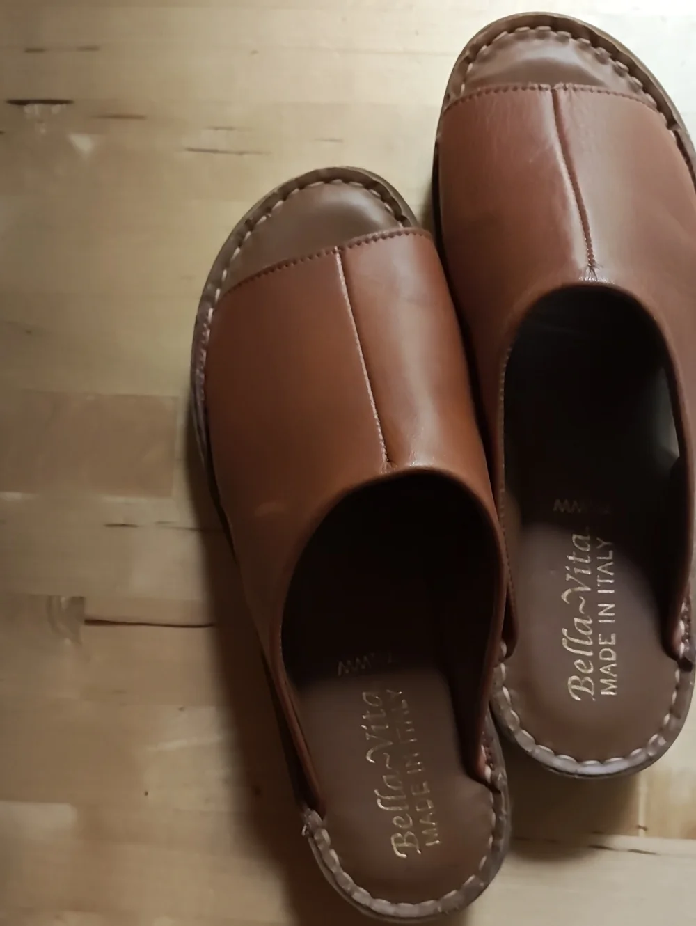 Bella Vita Mae-italy Cognac Slides 7.5 Wide